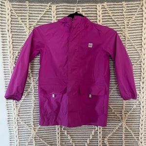 SOLD | MEC Heritage Reflective Rain jacket | Size 5 girls